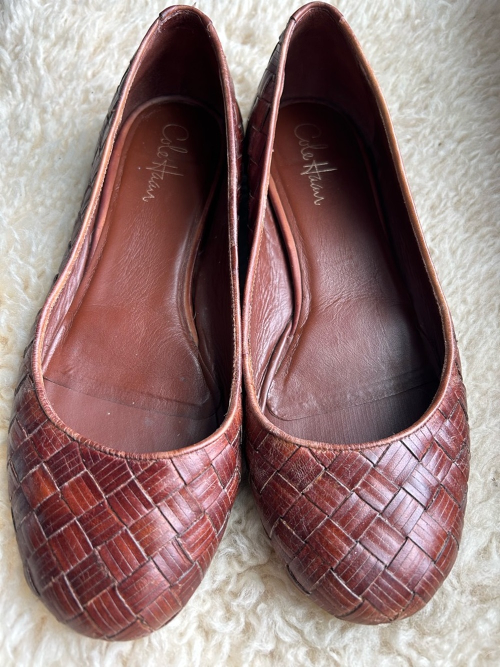 Cole Haan Nike Air Woven Leather Ballet Flats